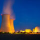 Nuclear Power Station at Night