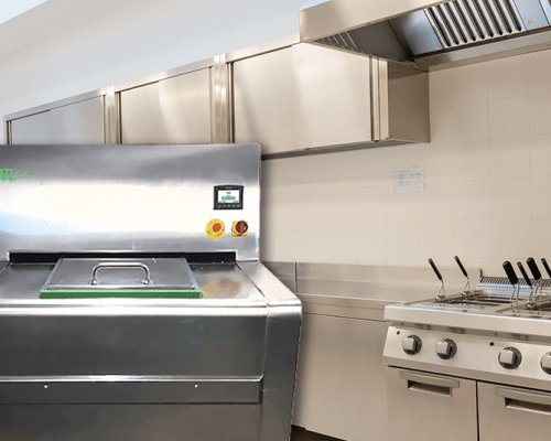 Aerobic digester in a kitchen environment