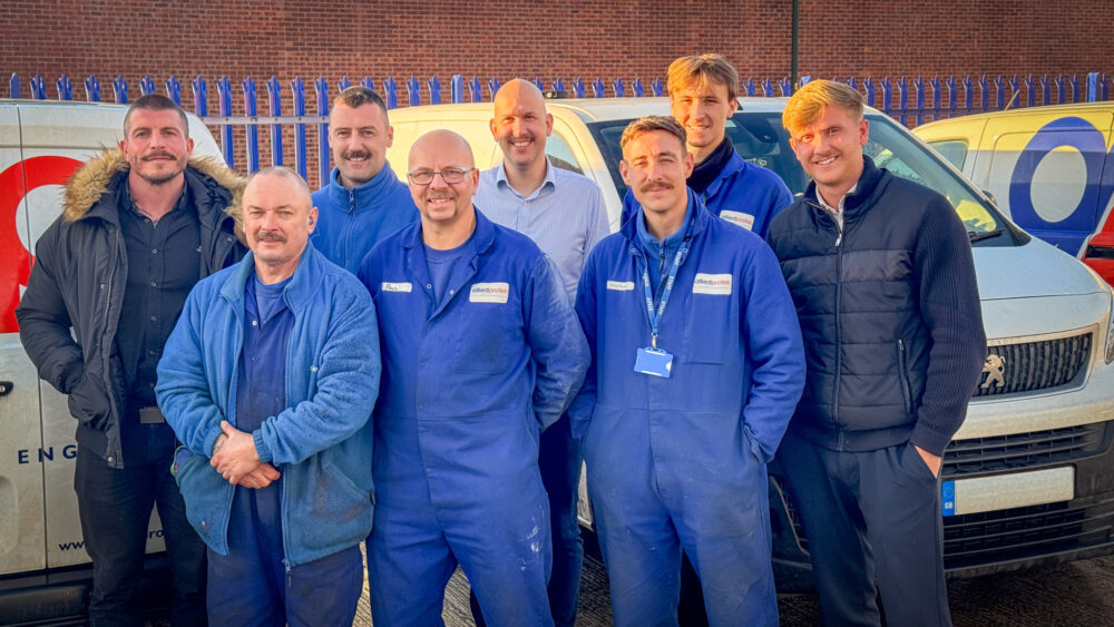 Staff members of Allied Protek after Movember.